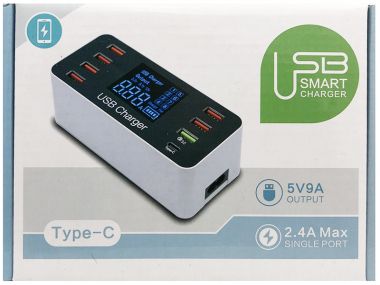 Sursa de alim., 220V → 5V/8 A, cu 6 iesiri, 1x (Quick Charge)