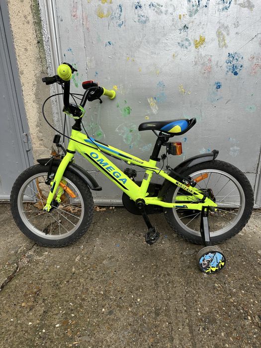Bicicleta copii omega 16 inch cu roti ajutatoare
