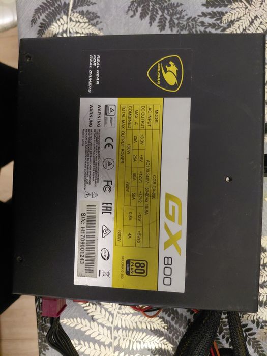 Продам мощный и надёжный блок питания Cugar 800 Ватт Gold.