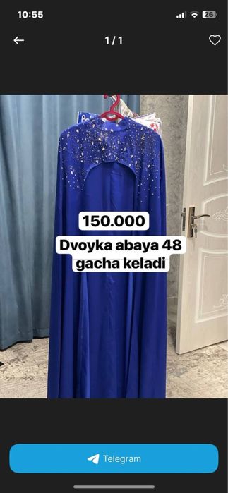 Oqshom libosi sotiladi