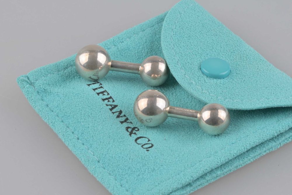 Tiffany & Co Barbell ( Щанга ) Сребърни 925 Ръкавели
