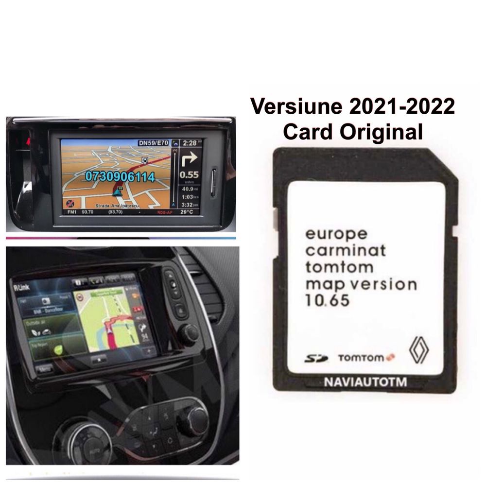 Renault Carminat R-LINK Tomtom Live Harti GPS 2022 Clio Megane Scenic