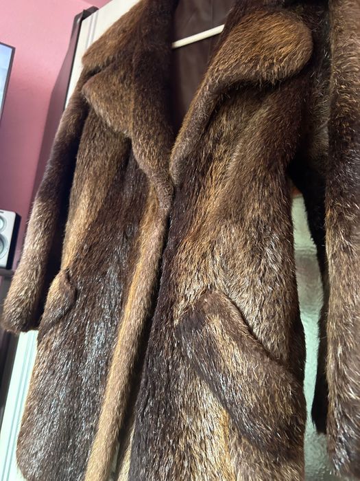 Haină de blană naturală de vulpe