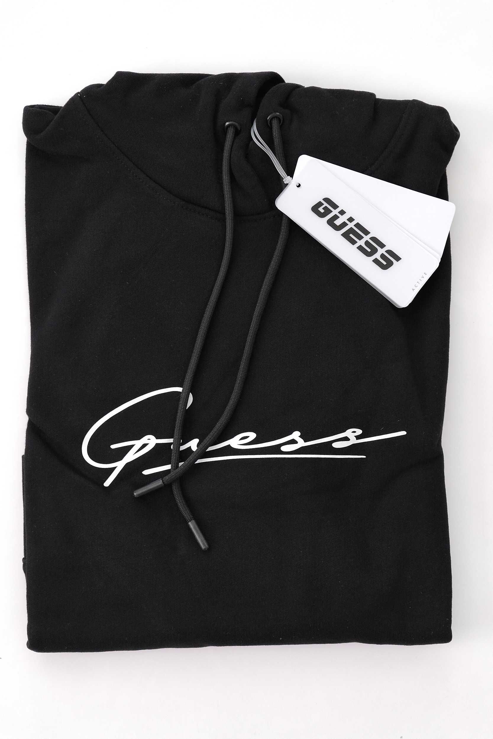 ПРОМО GUESS XS/S/M-Оригинален черен дамски сутчър с качулка