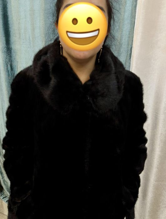 Норковая шуба с капюшоном!