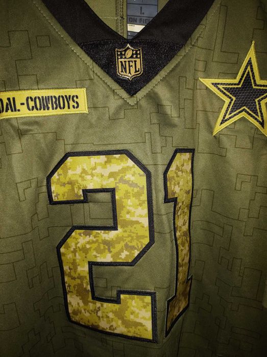 Tricou NFL marca Nike cu Dallas Cowboys, #21 Ezekiel Elliott (Sz L)