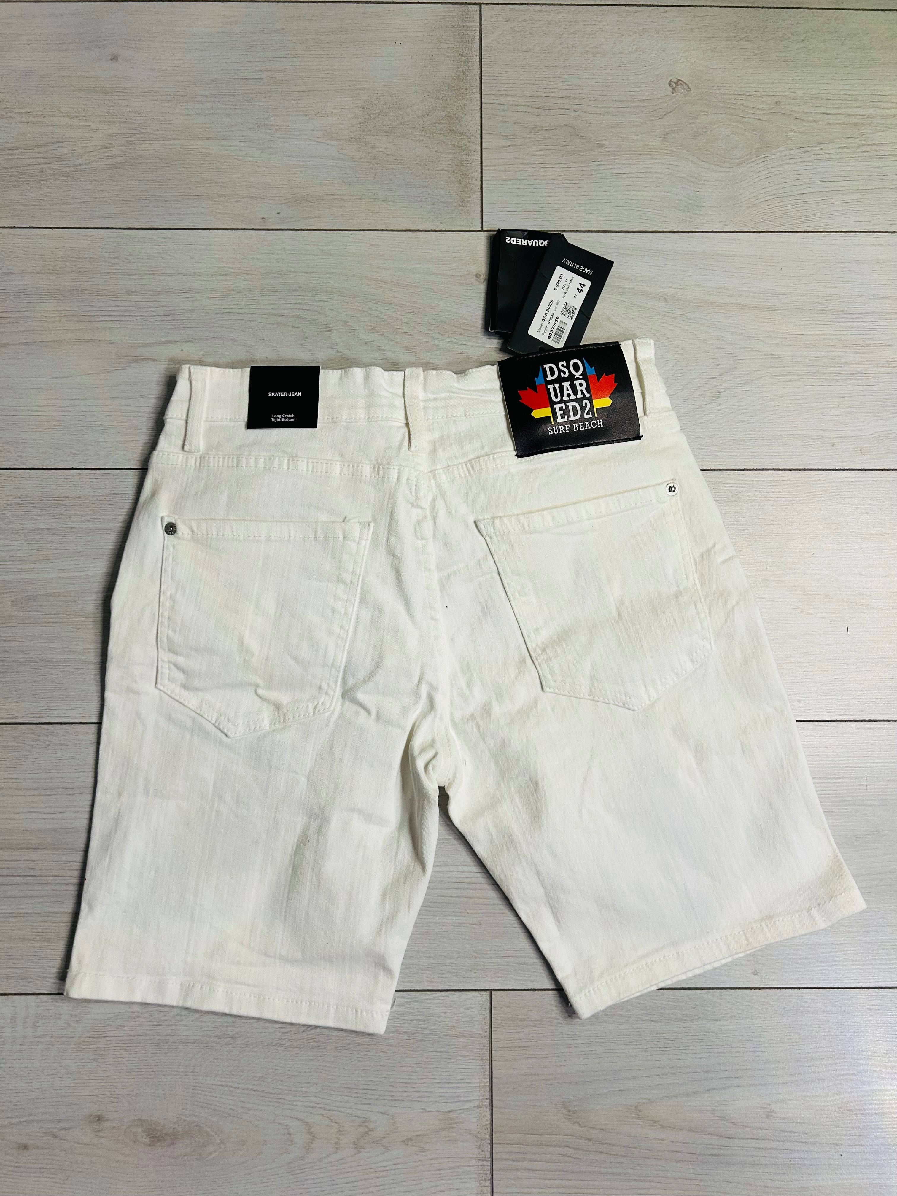 Blugi scurți albi Dsquared 2 new Collection 2025