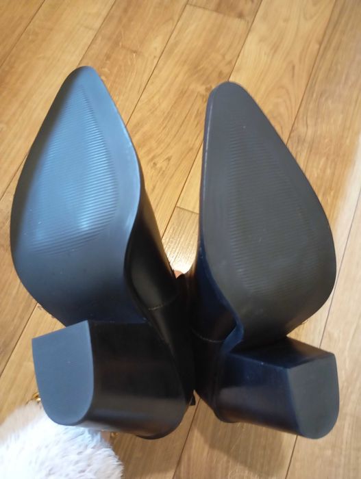 Елегантни боти еко кожа Манго черни