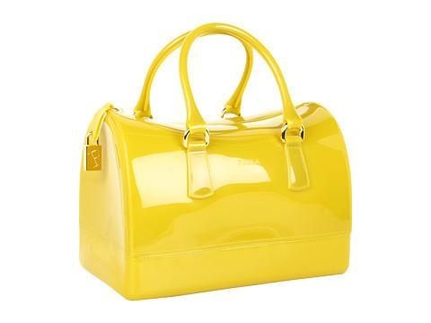 Жёлтая лаковая женская сумка - стильная, вместительная, новая