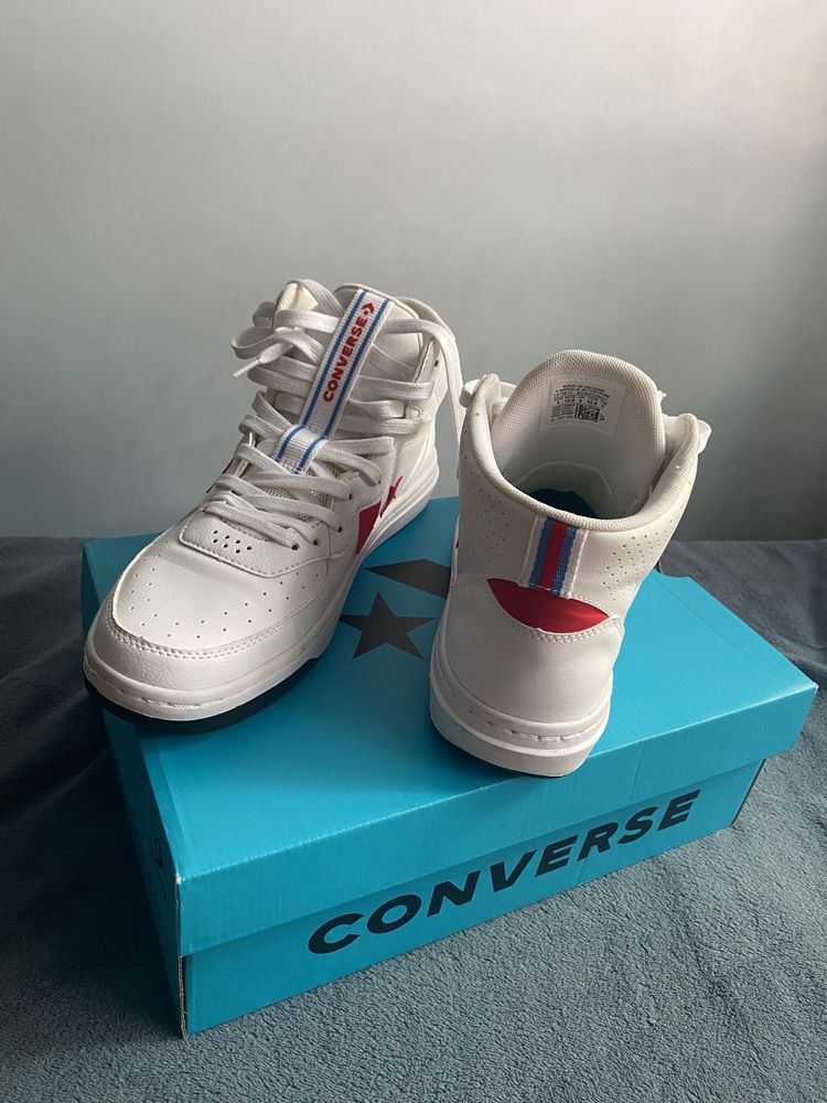 Adidasi Converse (42,5) Rival Mid White/University Red/Black
