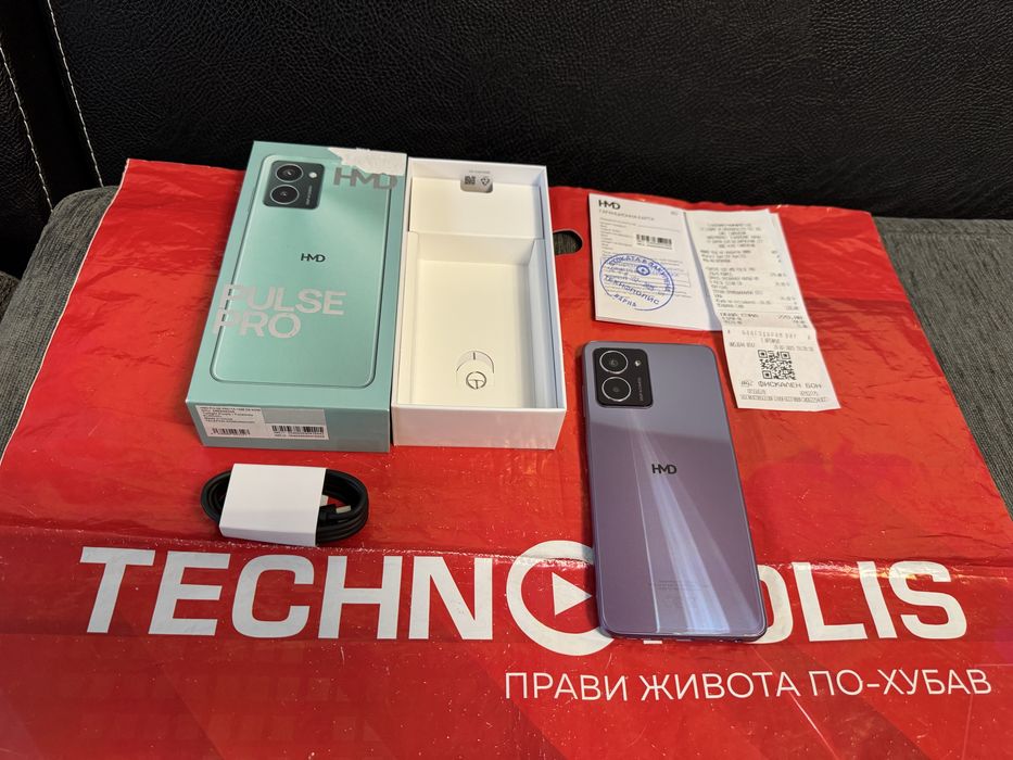 КАТО НОВ 256GB HMD Pulse Pro Technopolis Гаранция 2027г. Purple