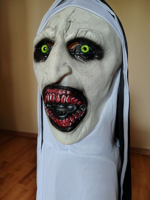 Mască Halloween party, scary plus tatuaje temporare/ mască The Nun