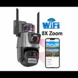 Водоустойчива Двойнa PTZ WiFi камера за Видеонаблюдение, 6MPХ, ICSEE