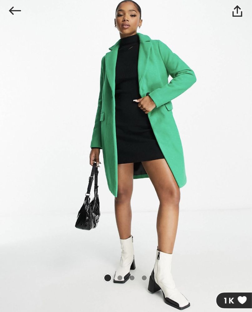 Palton verde Asos