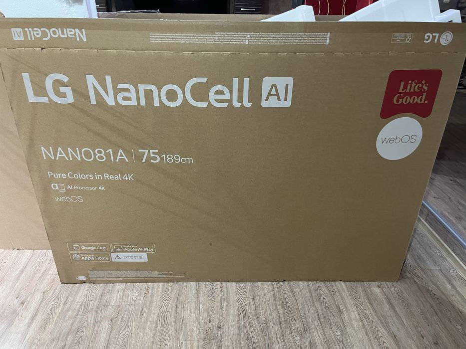 Телевизор LG 75NANO81A6A 75"  (190,5 cm), NanoCell LED, 4K UHD