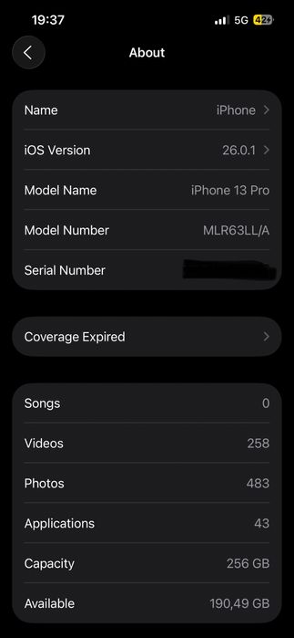 Iphone 13 pro 256 gb