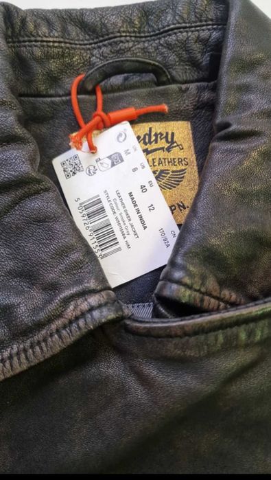 Geacă din piele naturală, Superdry, mărimea M - nouă cu etichetă