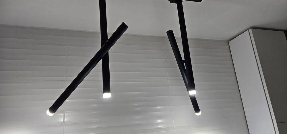 Corp iluminat, pendul led slim negru