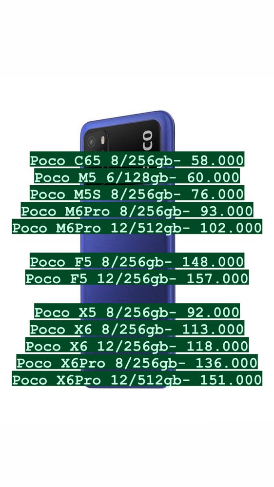 Poco X6 , Poco X6 pro , Poco F5 , Poco