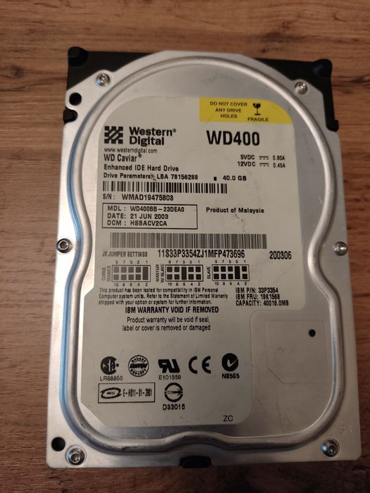 Жёсткие диски 40/80/120GB PATA (IDE) б/у