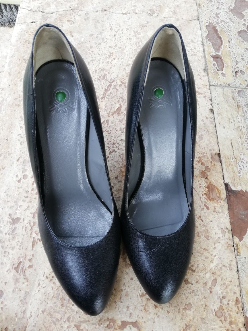 Pantofi piele dama Benetton