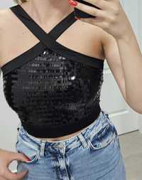 Top paiete negru Zara