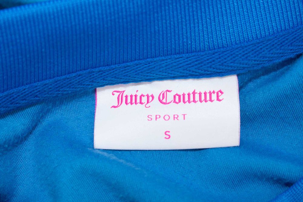 Juicy Couture Sport оригинален дамски суичър син плюшен пуловер лого S