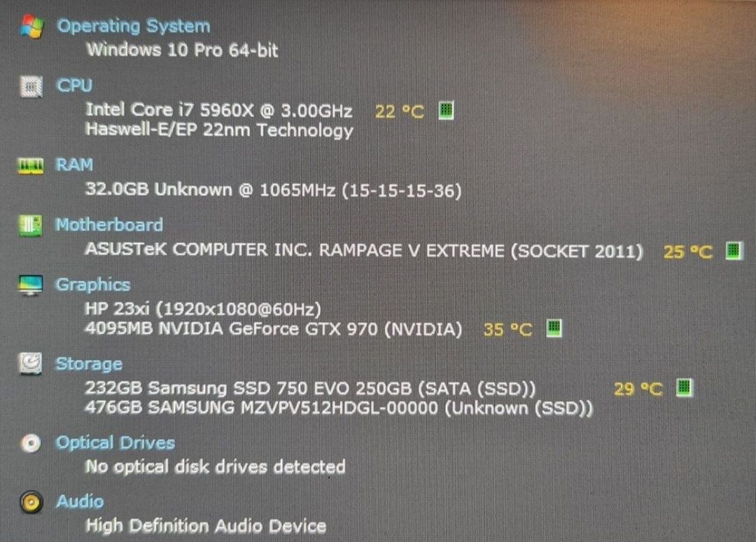 Procesor gaming Intel i7 5960X 3.5GHz 16CPUs lga 2011