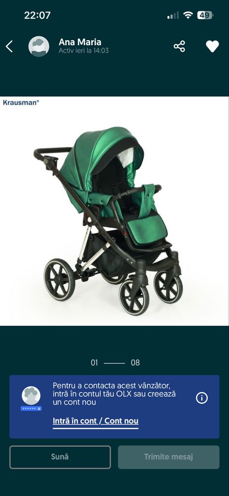 Krausman Xplorer 3 in 1 piele green stare f buna
