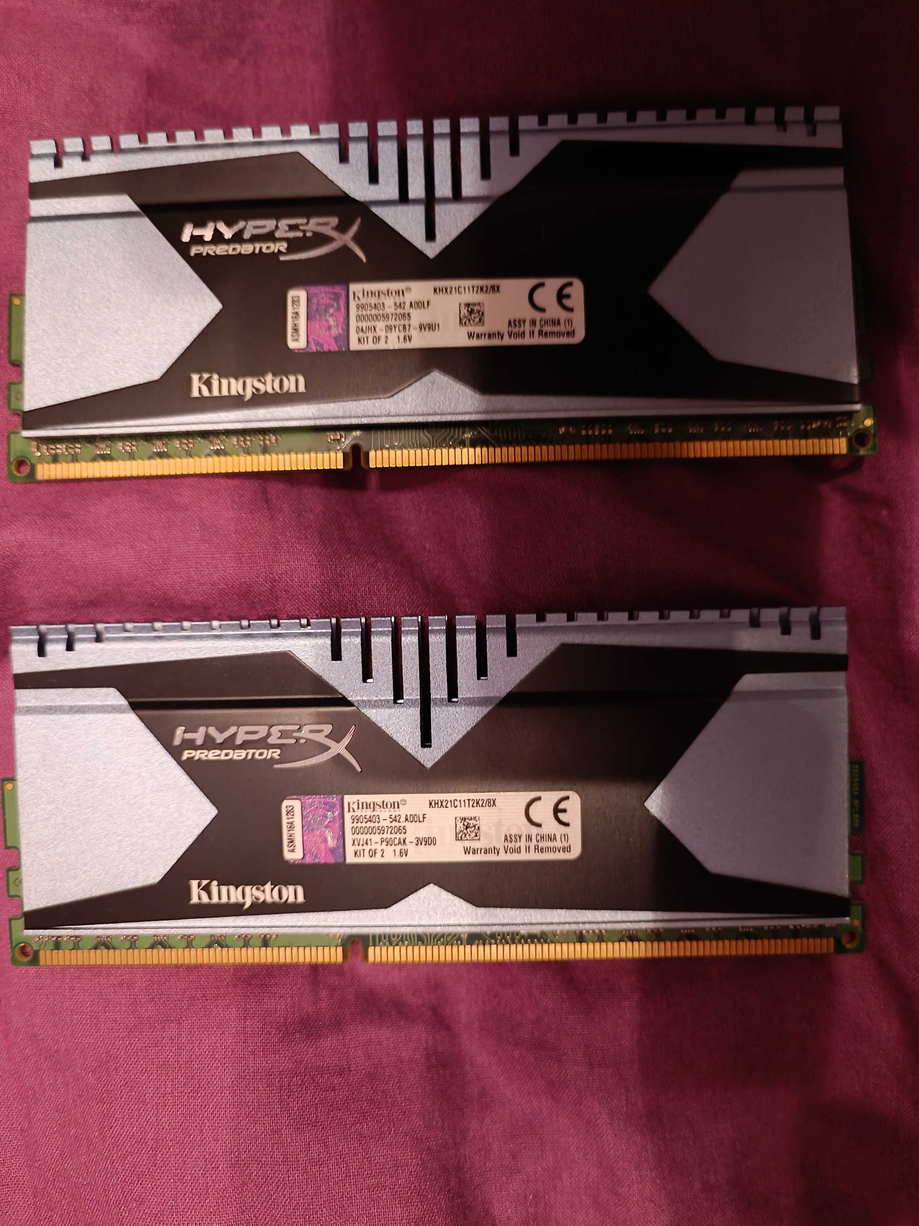 Vand  memorie RAM DDR3 1866 Kingston HyperX Predator 8GB, 4GB x 2