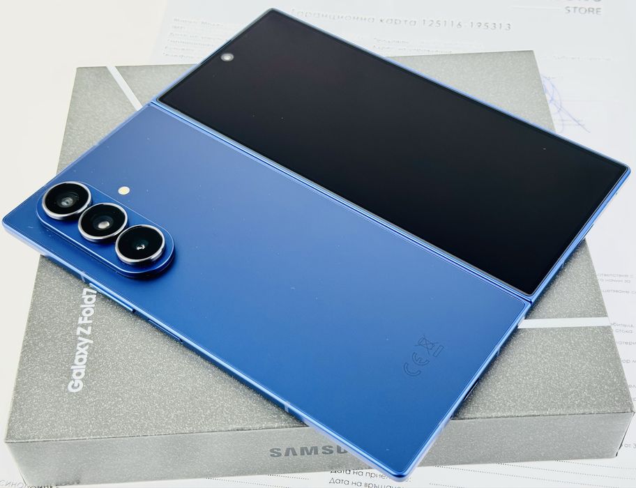 НОВ! Samsung Galaxy Z Fold 7 5G 256GB 12RAM Blue Shadow 2г. Гаранция!