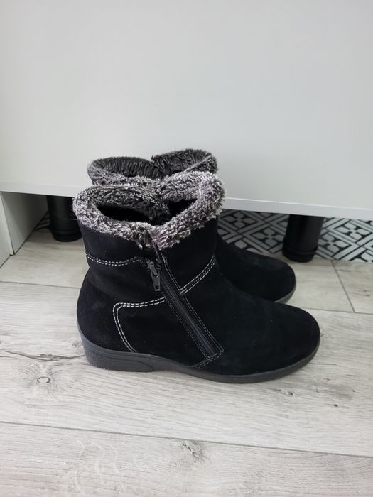 Сапоги зимние замшевые Юничел размер 37, подойдёт на 38, ТОРГА НЕТ