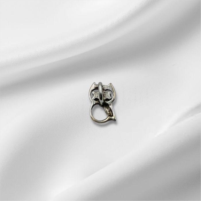 Златна 18к висулка бухул с диаманти