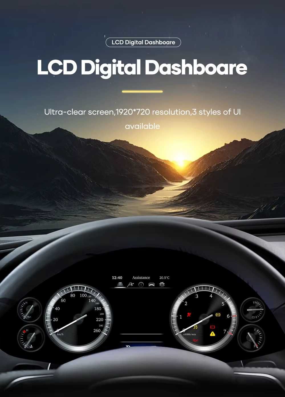 Дигитален километраж 12.3" LEXUS lx570, 2007-2017 LINUX SYSTEM