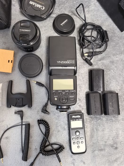Canon 5d mark II + обективи, светкавица и аксесоари