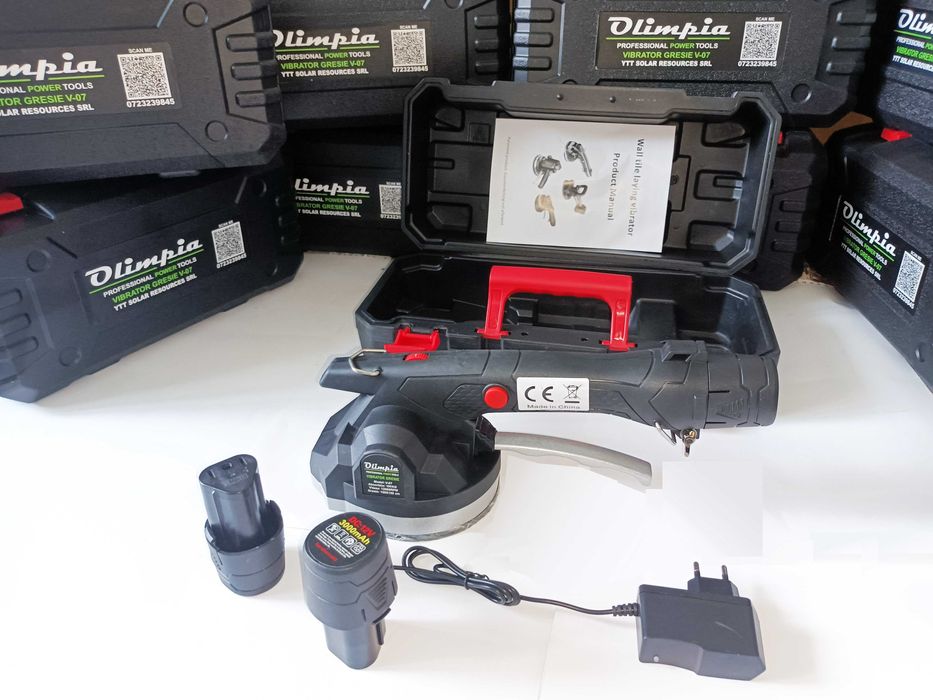 Vibrator profesional gresie OLIMPIA - 1/2 baterii 3000mAh
