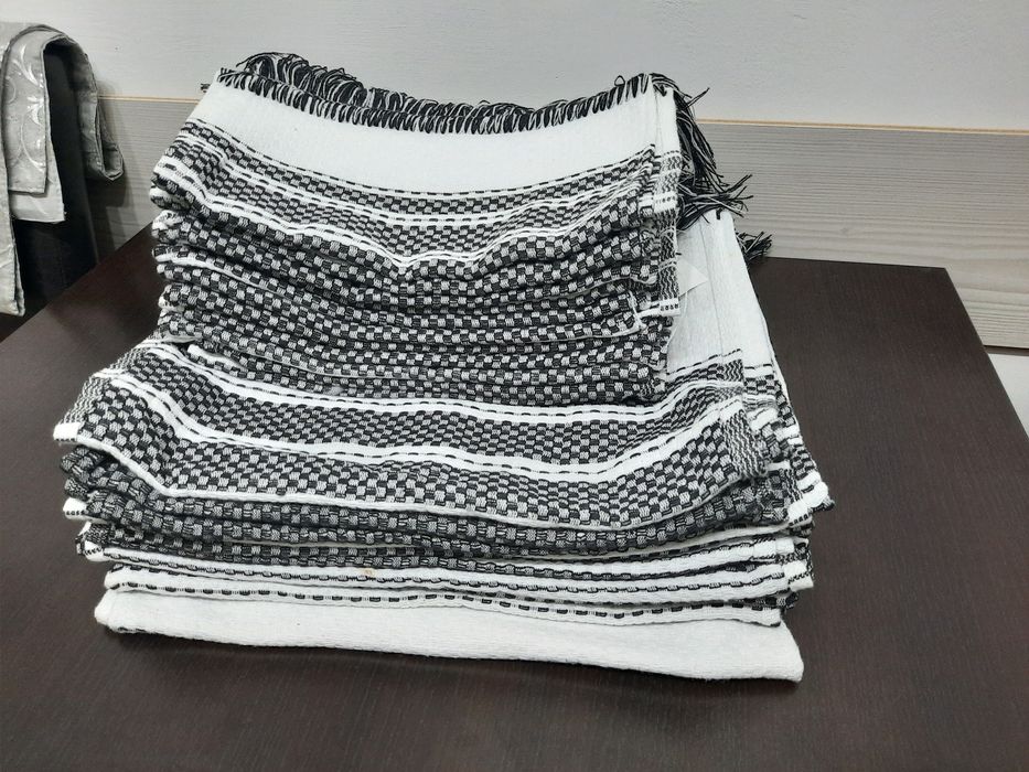 Presuri tesute la razboi, stergare alb/negru bumbac