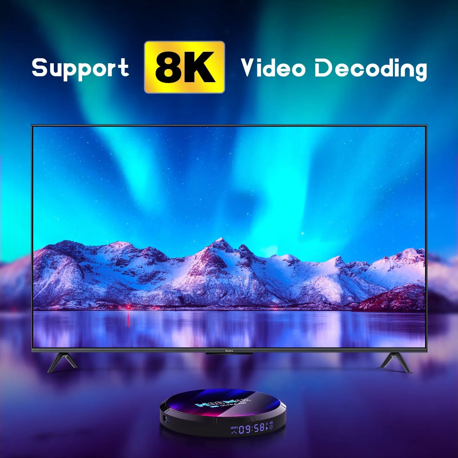 Медиа плеър ТВ бокс H96 Max  RK3528 4/64 Android 13 TV Box 8K Ultra HD