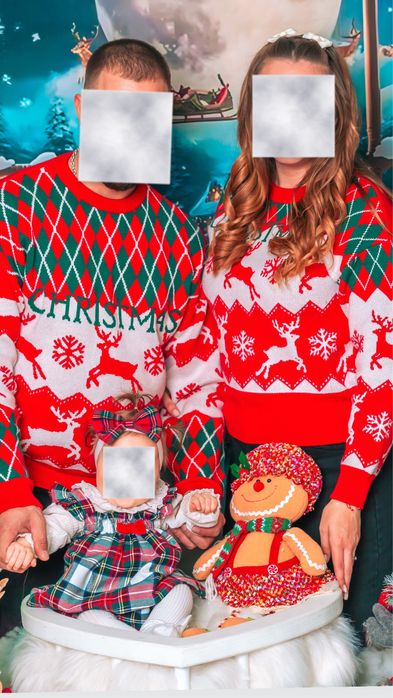 Комплект коледни дрехи за фотосесия
