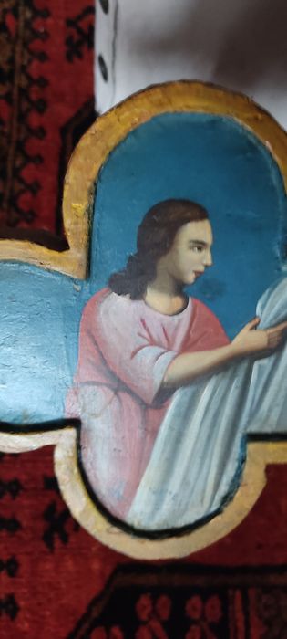 Icoana veche , cruce procesionala secol 19