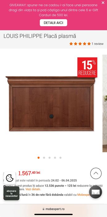 Placa TV Louis Philippe Mobexpert - Dispo pt preluarea din B - 15 APR