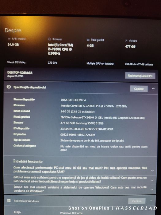 Laptop Gaming Acer 17.3inch i5