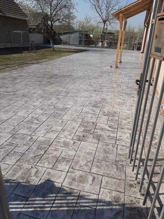Beton amprentat decorativ. Pavaje cu beton amprentat
