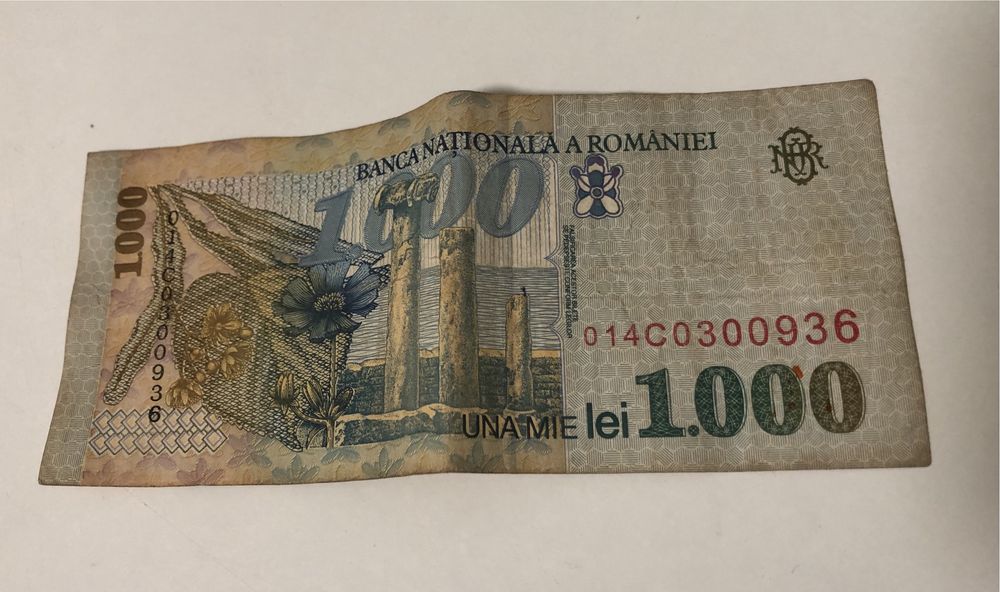 Bancnota 1.000 lei din 1998 cu Mihai Eminescu (transport gratuit)