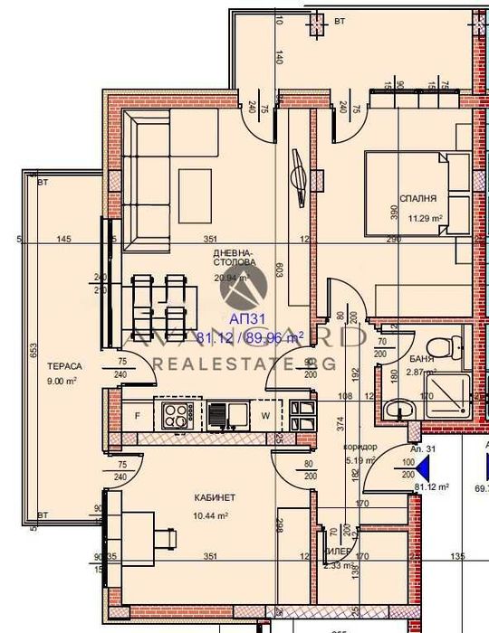 Продава се Тристаен апартамент в Пловдив, Кършияка - 90 кв.м за 1100 €/кв.м - Снимка #3