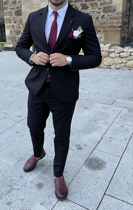 Costum bărbătesc negru 6AM Ceremony