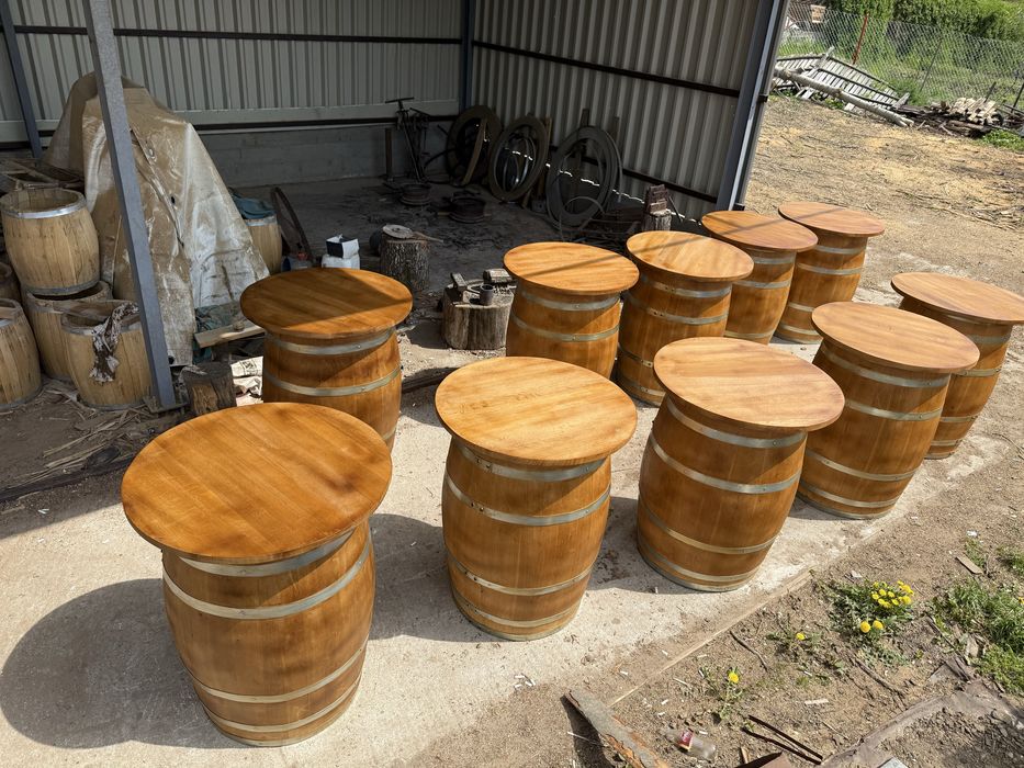 Mese din butoi de stejar salcam brad