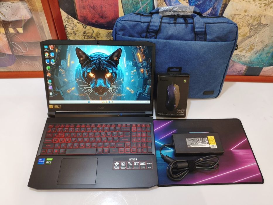 Игравой Core i7-11 SSD1024GB RTX3050 Nitro 5 ОЗУ16ГБ Ноутбук Мощный