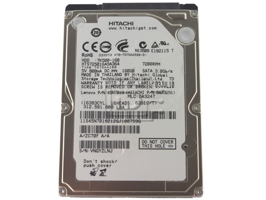 Хард Диск за лаптоп 2.5" SATA 320/500/750GB Гаранция