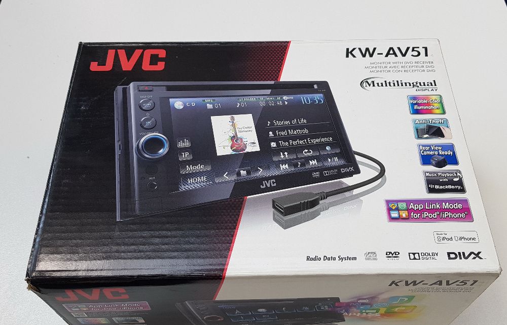 Dvd за кола JVC KW-AV51 double din с touch screen - КАТО НОВО !